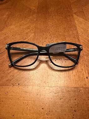Dolce & Gabbana Black to Clear Gradient Optical Frames